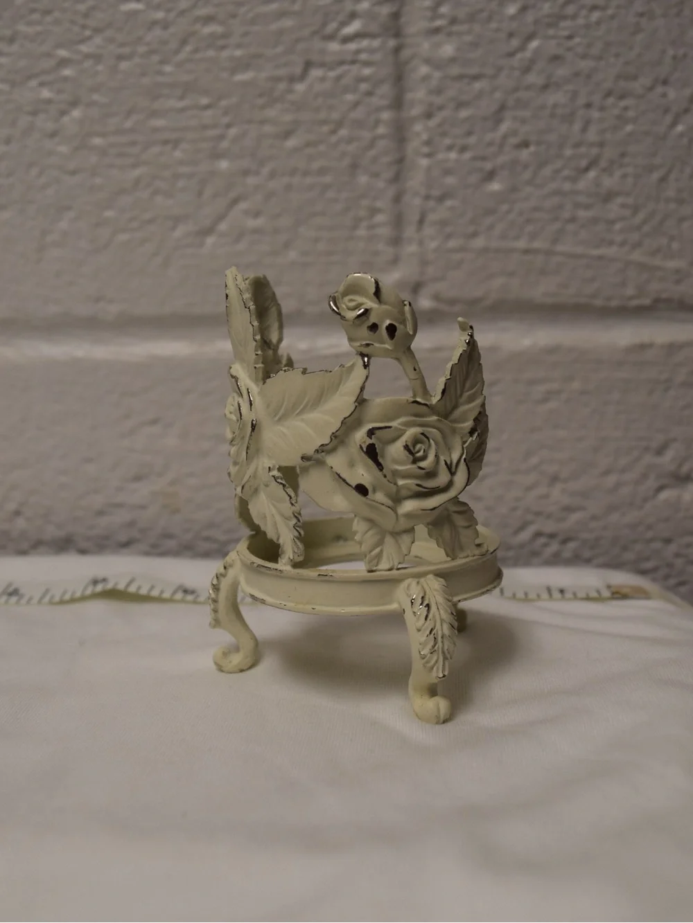 Vintage Mini Rose Floral Votive Tea Light Candle Holder Cottagecore